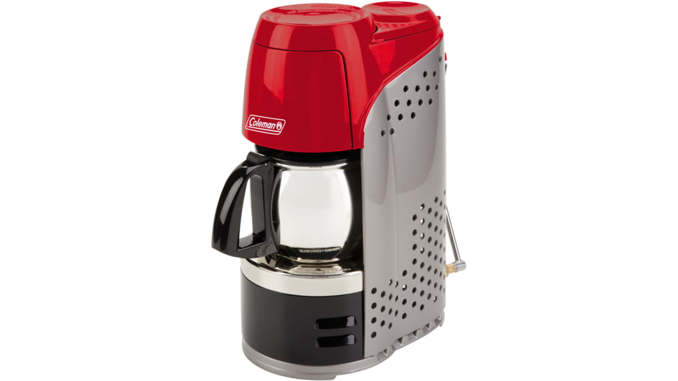 Coleman Coffeemaker Portable Propane, Red/Stainless Steel Carafe 187800