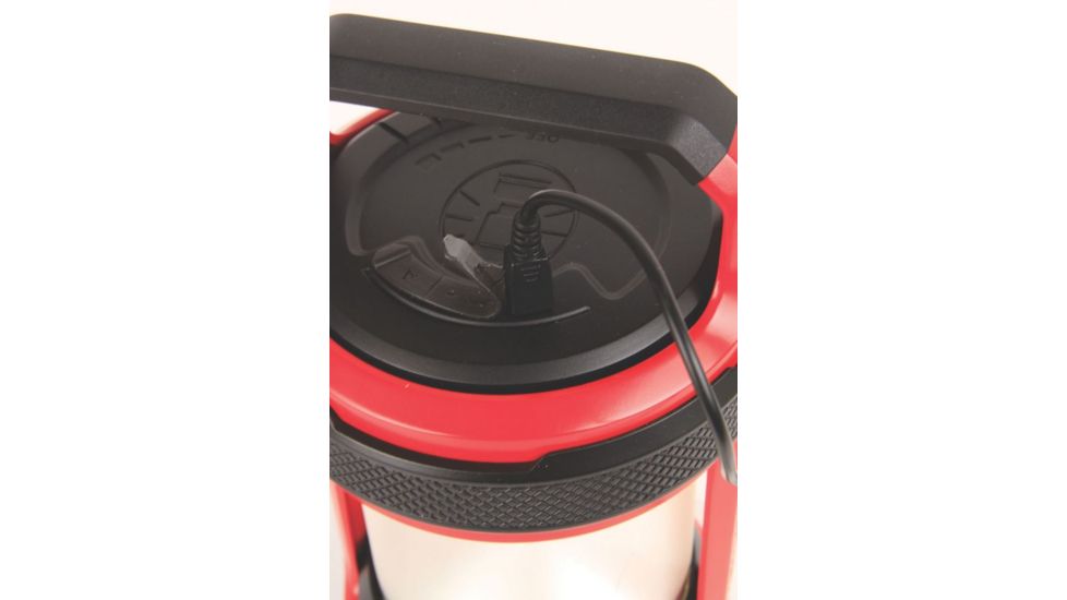 Coleman Conquer Spin 550L LED Lantern, 550 Lumens, Rechargeable Li-Ion Battery, Red / Black 2000025510