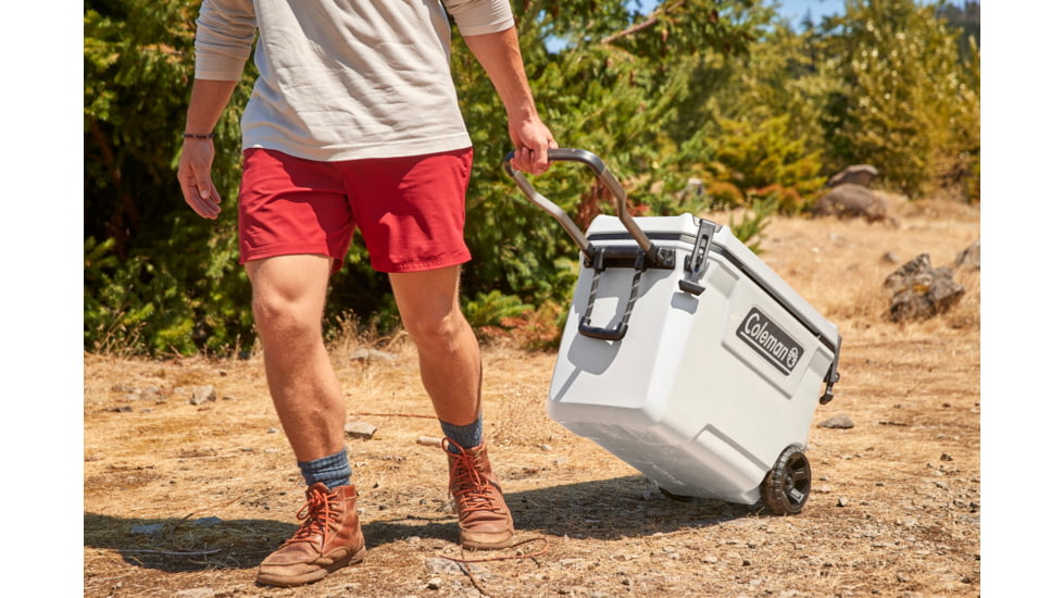 Coleman Convoy 65-Quart Wheeled Hard Cooler, White/Black, CM1010810001-40