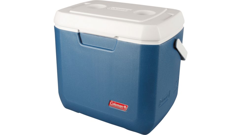 Coleman Cooler, 28 Quart, Xtra, Blue Overmolded Handle 187876