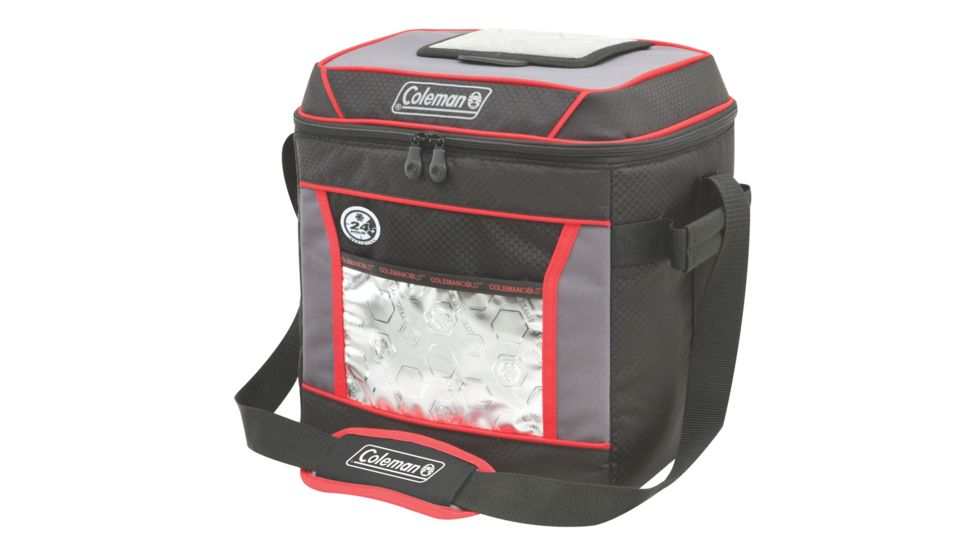 Coleman Cooler Soft 30 Can 24HR, Red/Black, 2000025131