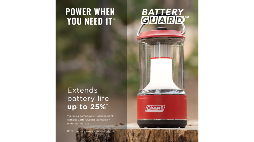 Coleman D Battery 1000 Lumens LED Lantern w/BatteryGuard, Black, CM1011510001-23