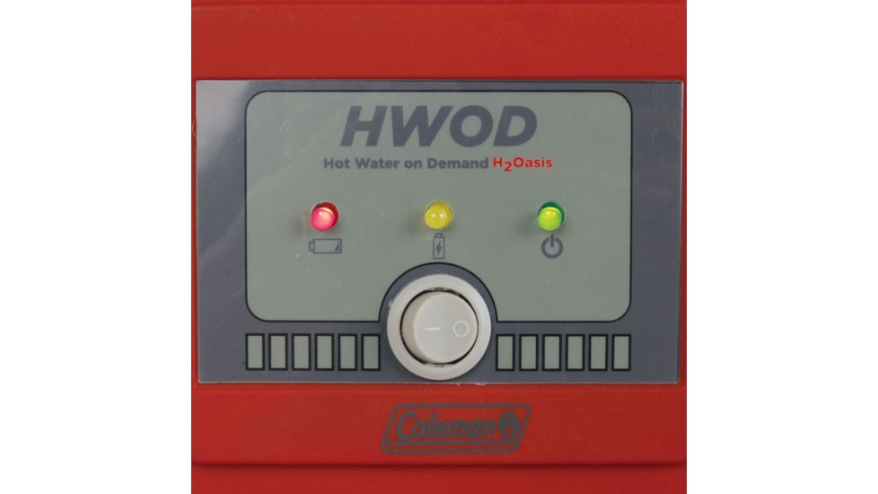 Coleman H2Oasis Hot Water on Demand Portable Water Heater, LED Display, 12V Charger, Red 2000026562