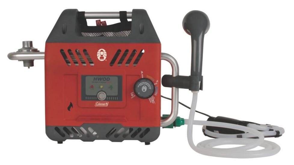 USED Coleman H2Oasis Hot Water on Demand Portable Water Heater, LED Display, 12V Charger, Red 2000026562, EDEMO1