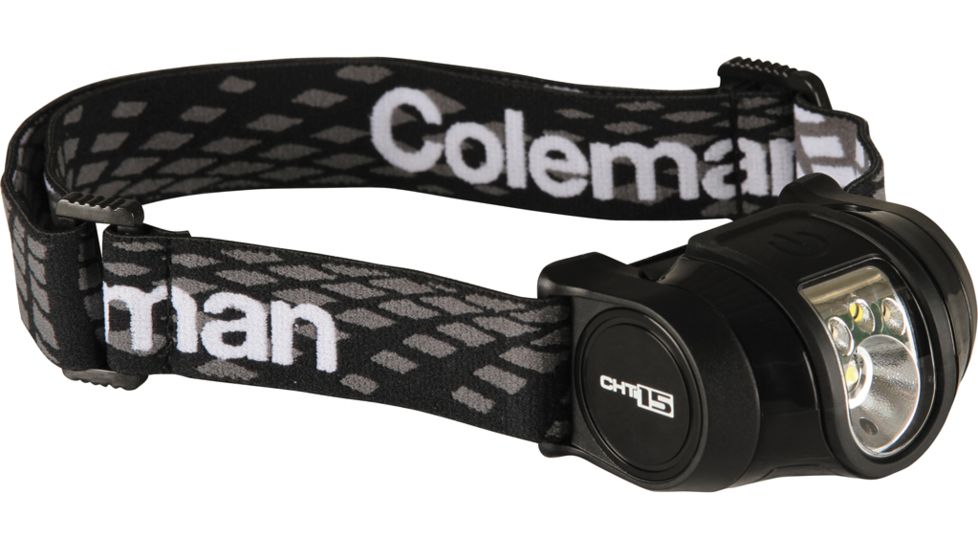 Coleman Headlamp, 3AAA, CHT 15, Grey/Black 187748