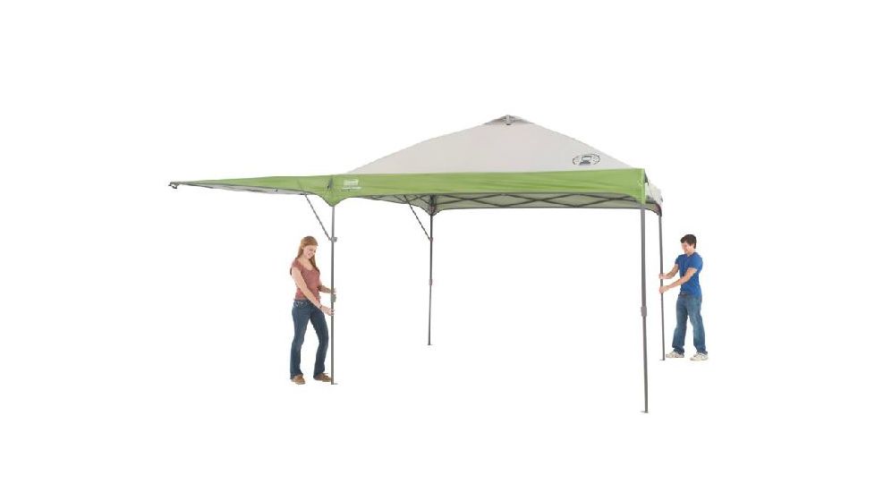 Coleman Instant Shelter W/ Swingwall, White / Green, 10 x 16 ft 2000010008