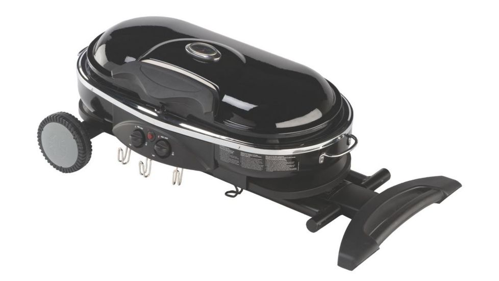Coleman Roadtrip LXX Propane Grill, Collapsible Stand W/ Wheels, Built In Thermometer, 22,000 BTU, Black, 285 Sq In Cooking Area 2000020945