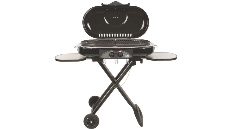 Coleman Roadtrip LXX Propane Grill, Collapsible Stand W/ Wheels, Built In Thermometer, 22,000 BTU, Black, 285 Sq In Cooking Area 2000020945