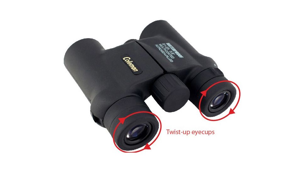 Coleman Signature 8x25 Waterproof Roof Prism Binoculars, Black CS825WP