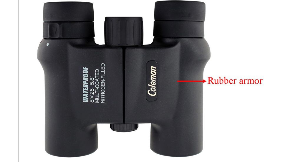 Coleman Signature 8x25 Waterproof Roof Prism Binoculars, Black CS825WP