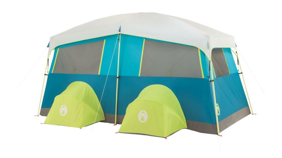 Coleman Tenaya Lake 6-Person Cabin Tent W/ Cabinets, Blue, 13 x 7 ft 2000018142