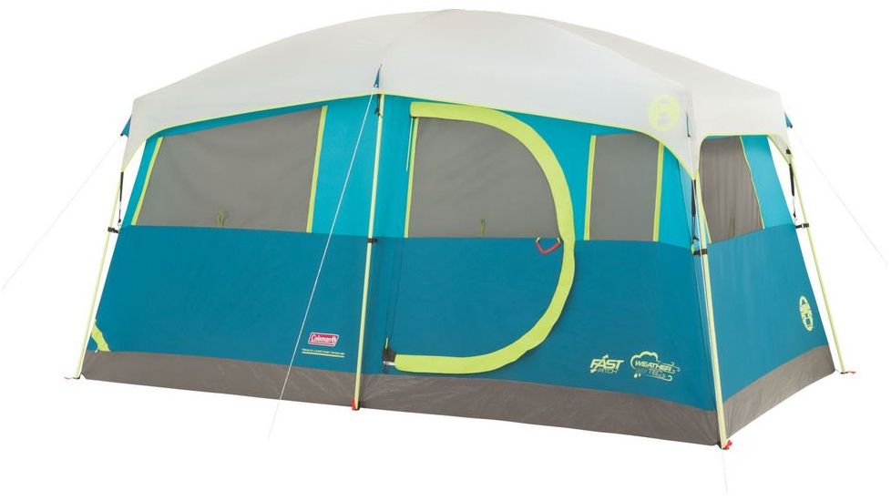 Coleman Tenaya Lake 6-Person Cabin Tent W/ Cabinets, Blue, 13 x 7 ft 2000018142
