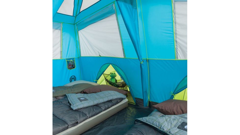 Coleman Tenaya Lake 6-Person Cabin Tent W/ Cabinets, Blue, 13 x 7 ft 2000018142