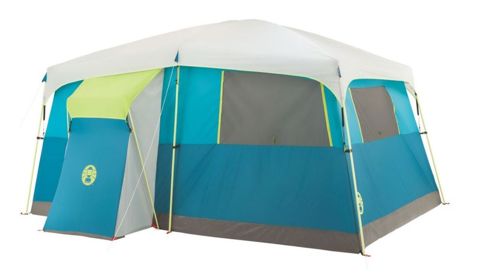 Coleman Tenaya Lake 8-Person Fast Pitch Cabin Tent W/ Closet, Blue, 13 x 9 ft 2000018088