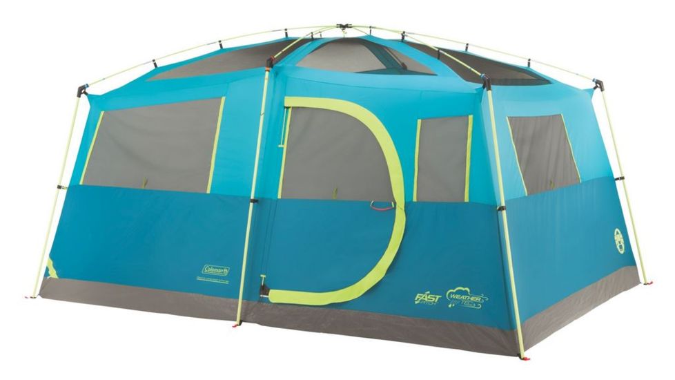 Coleman Tenaya Lake 8-Person Fast Pitch Cabin Tent W/ Closet, Blue, 13 x 9 ft 2000018088
