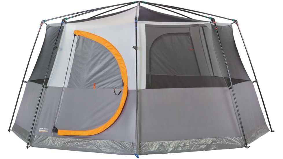 Coleman Octagon 98 Full Rainfly Signature Tent, Gray/Orange, 187426