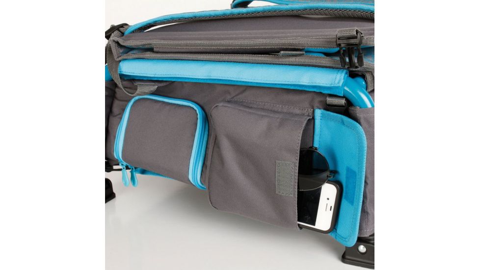 Coleman Treklite Cooler Pack Chair, Built-in 12 Can Cooler, Teal, 14.4 in Seat 2000020321