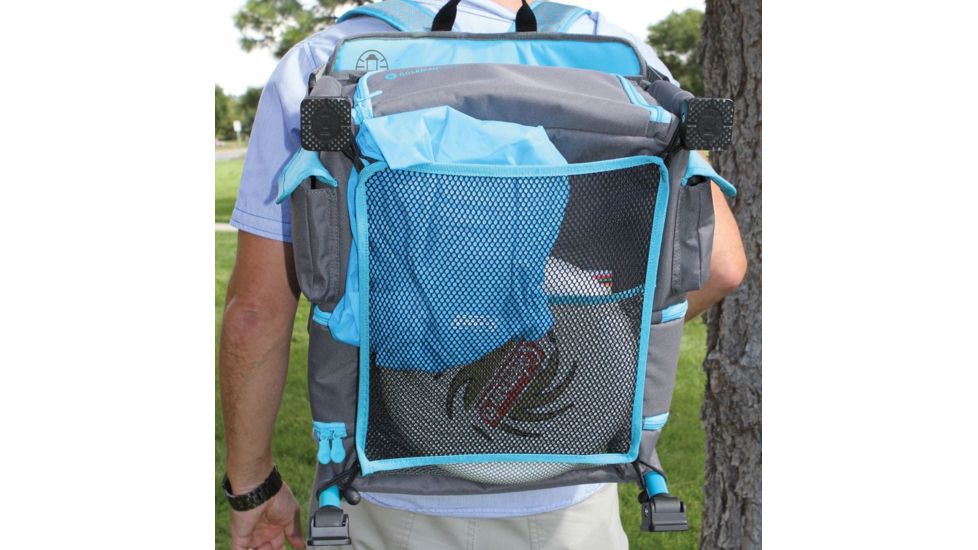 Coleman Treklite Cooler Pack Chair, Built-in 12 Can Cooler, Teal, 14.4 in Seat 2000020321