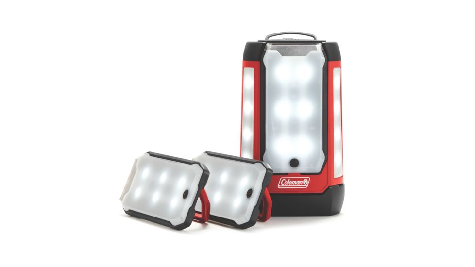Coleman Trio Pro Panel Li-Ion 600 Lumen LED Lantern, Red/Black, CM1011510001-8