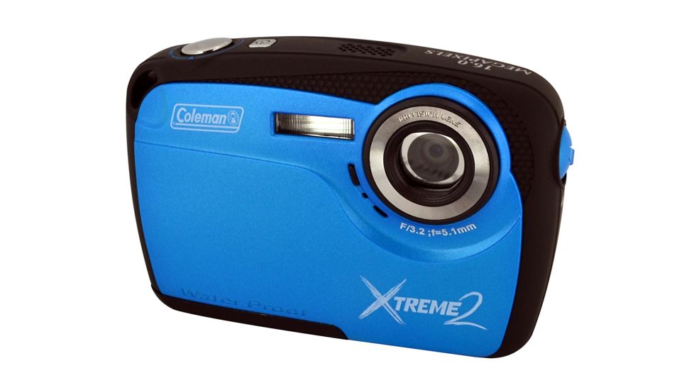 Coleman Xtreme2 16.0 MP / HD Underwater Digital &amp; Video Camera, Waterproof to 10 ft, Blue C12WP-BL