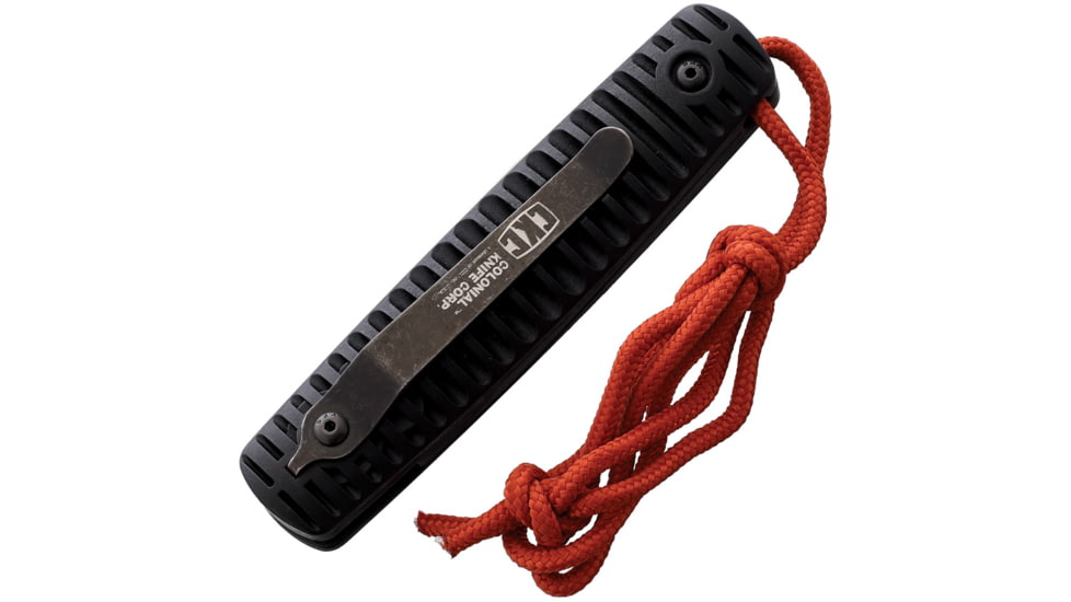 Colonial Auto Ranger Button Lock Automatic Folding Knives 2.75in, Tanto Blade, Black Grooved Polymer Handle, COL105