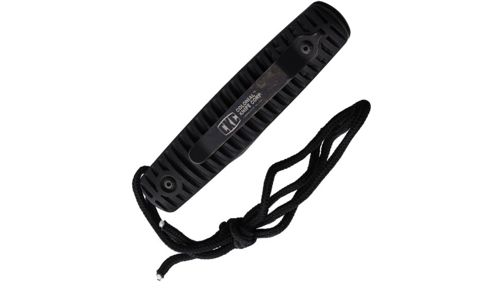 Colonial Auto Ranger Button Lock Automatic Folding Knives 2.75in, Black Finish Stainless Tanto Blade, Black Handle, COL108