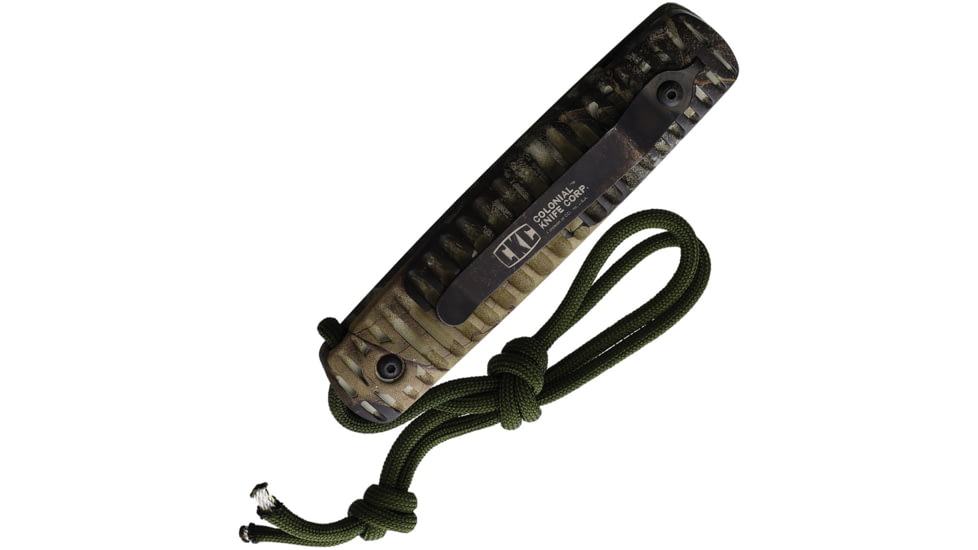 Colonial Auto Ranger Button Lock Automatic Folding Knives 2.75in, Satin Finish Partially Serrated Stainless Tanto Blade, Mossy Oak Camo Polymer Handle, COL115