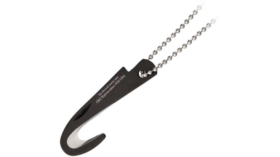 Colonial Tat Cutter Neck Knife Fixed Blade Knife, Black COLTC