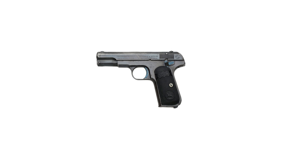 Colt 1903 Pistol, .32 ACP, 4 in barrel, blued finish steel frame, black checkered rubber grip, blowback operated semi-auto, fixed blade and notch, 8 round magazine, 1903-1-FRRMPG