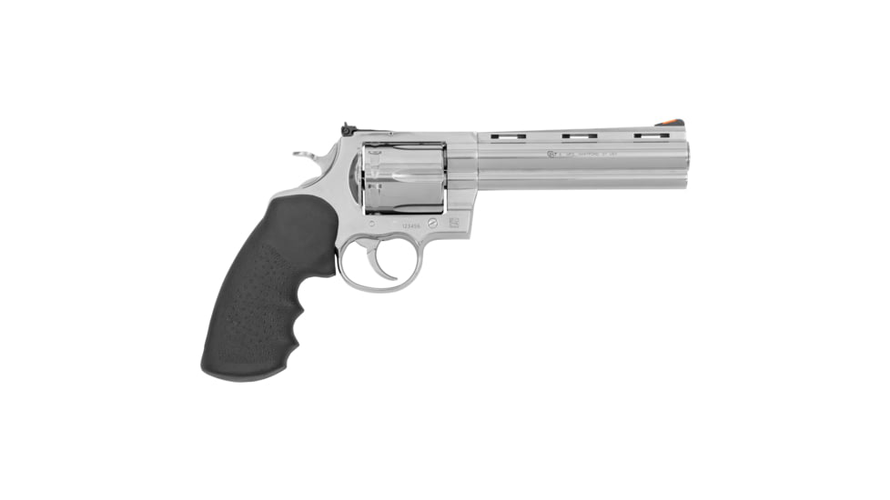 Colt Anaconda Revolver, .44 Remington Magnum, 6in Barrel, Adjustable Standard, Stainless Frame, Rubber Grip, 6 Round Cylinder, ANACONDA-SP6RTS