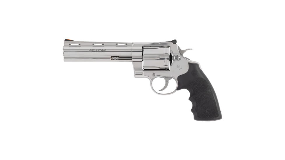 Colt Anaconda Revolver, .45 Long Colt, 6in Barrel, Adjustable, Stainless Frame, Rubber Grip, 6 Round Cylinder, ANACONDASP6RTS45C