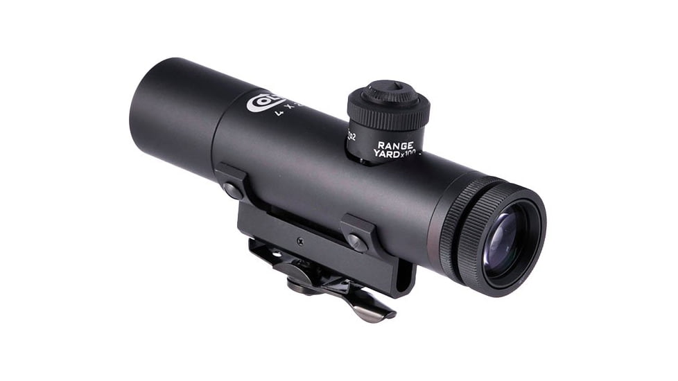 Colt AR-15 4x21mm 35mm Tube Carry Handle Rifle Scope, Fixed Focal Plane, Fine Duplex Reticle, Matte Black, RETRO4X-COLT