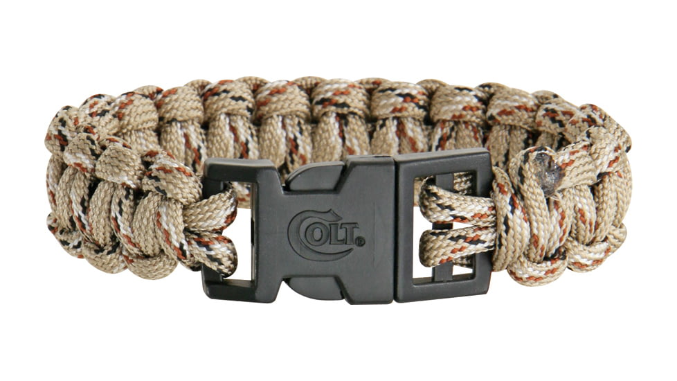 Colt Tactical S.P.E.A.R. Survival Bracelet, single weave.75in release buckle, 7.25in dia, 7.5in cord, desert tan CT3011