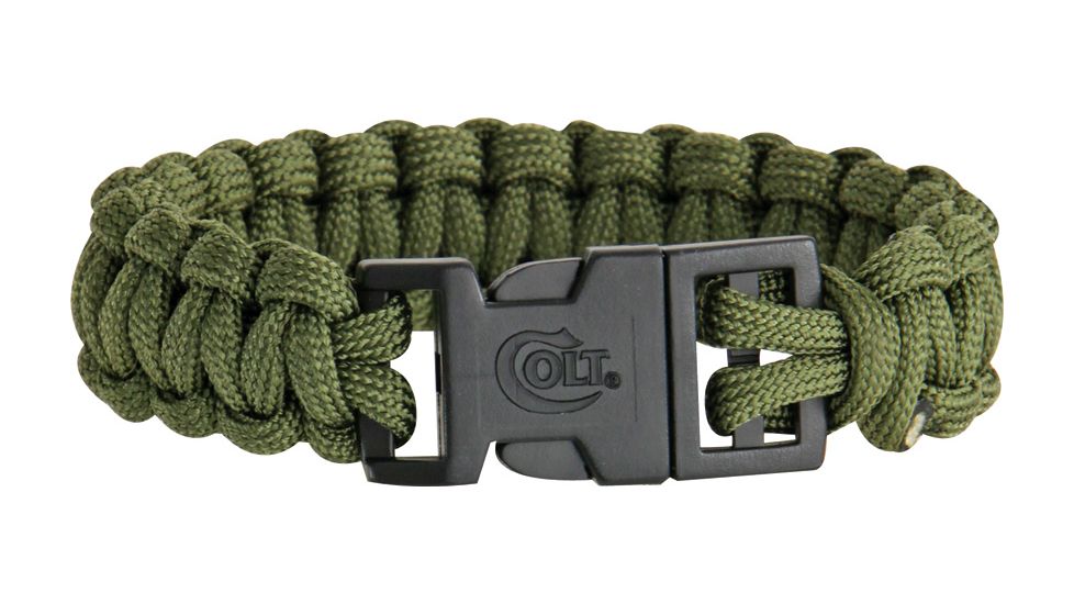 Colt Tactical S.P.E.A.R. Survival Bracelet, single weave.75in release buckle, 7.25in dia, 7.5in cord, od green CT3009