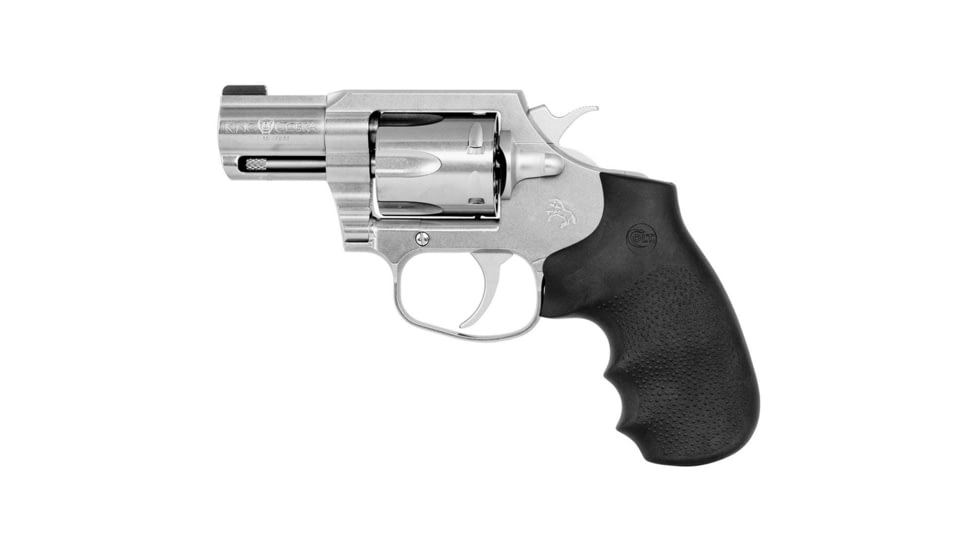 Colt Compliant King Cobra Carry Revolver, .357 Magnum/.38 Special, 2in Barrel, Fiber Optic, Stainless Frame, Rubber Grip, 6 Round Cylinder, KCOBRA-SB2BB-S