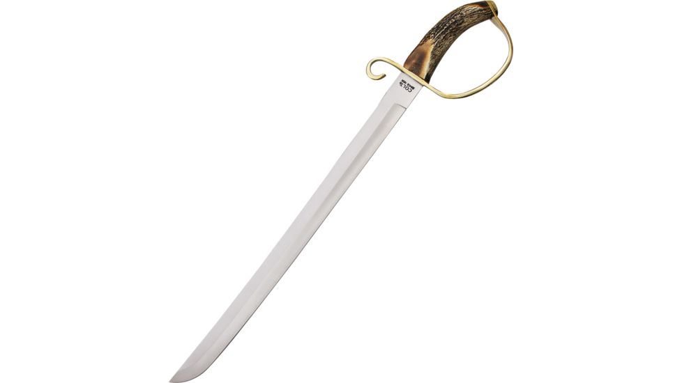 Colt D-Guard Short Sword,18in,Stainless Blade,Round Design Stag Handle CT832