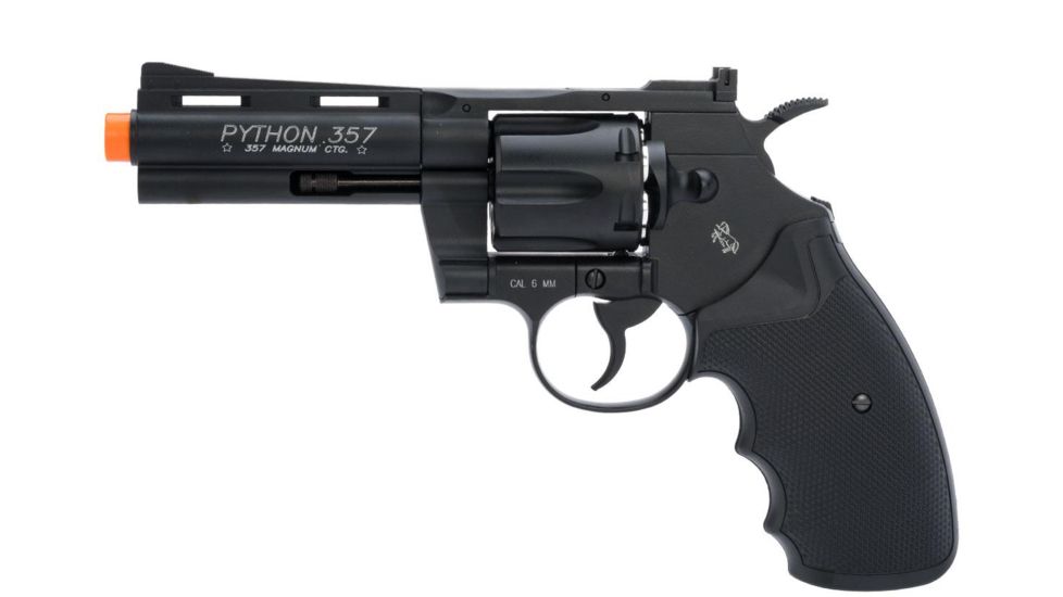 Colt Licensed Python .357 Magnum Full Metal CO2 Revolver, Length 4in, Black, Medium, 180310