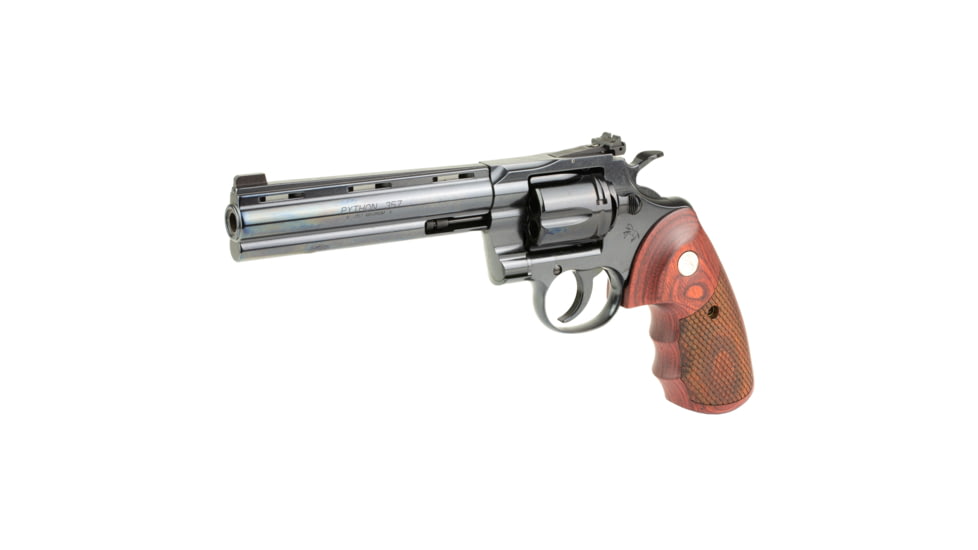Colt Python TALO Revolver, .357 Magnum/.38 Special, 6in Barrel, Fixed, Blued Frame, Wood Grip, 6 Round Cylinder, PYTHONB6WBBTLS