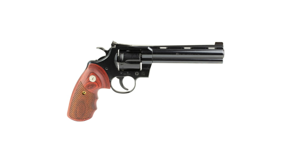 Colt Python TALO Revolver, .357 Magnum/.38 Special, 6in Barrel, Fixed, Blued Frame, Wood Grip, 6 Round Cylinder, PYTHONB6WBBTLS