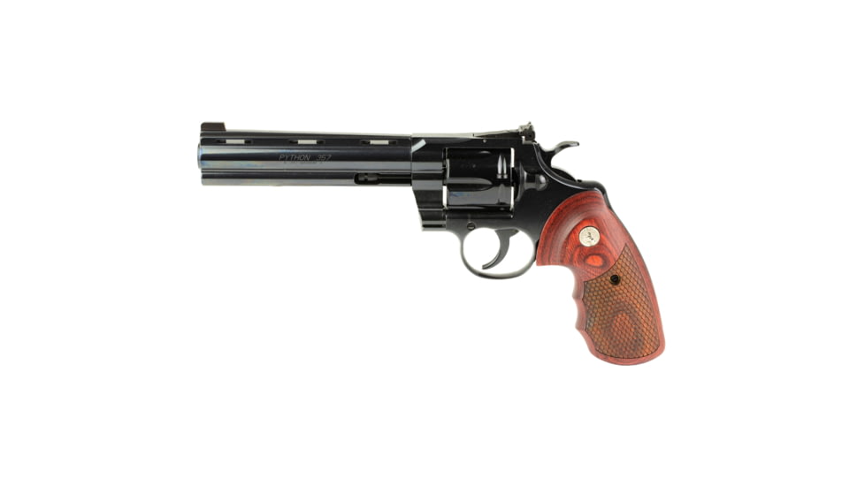 Colt Python TALO Revolver, .357 Magnum/.38 Special, 6in Barrel, Fixed, Blued Frame, Wood Grip, 6 Round Cylinder, PYTHONB6WBBTLS