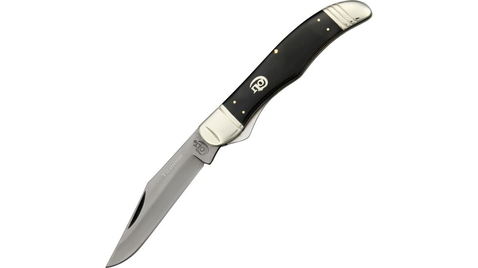 Colt Titanium Series Folding Knife, 4in, Stainless Blade, Black Smooth Bone Handle CT571