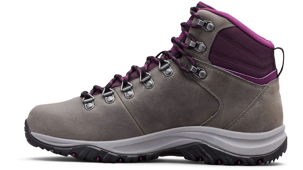 Columbia 100MW Titanium Outdry Hiking Boots - Womens, Ti Grey Steel, Black Cherry, Medium, 10, 1867861033-10