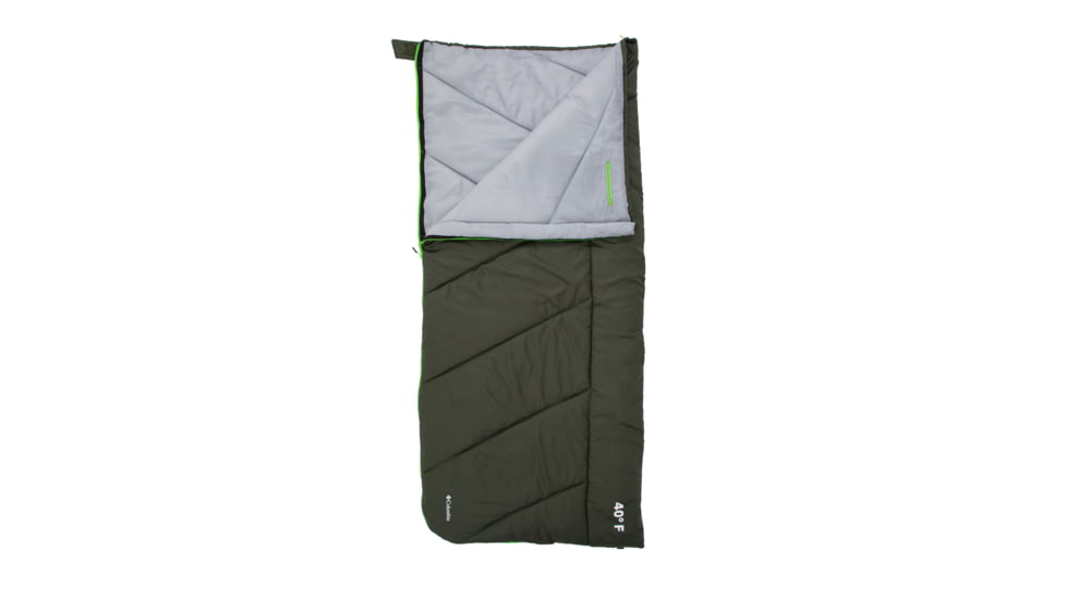 Columbia 40F Rectangle XL Sleeping Bag, Green, 50071