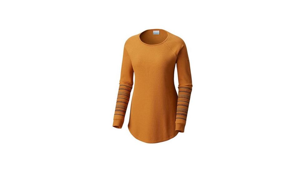 Columbia Along the Gorge Printed Crew, Canyon Gold, Extra Small - Womens, 1803441708-XS