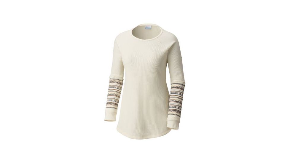 Columbia Along the Gorge Printed Crew Top - Womens, Light Bisque, Small, 1803441106-S