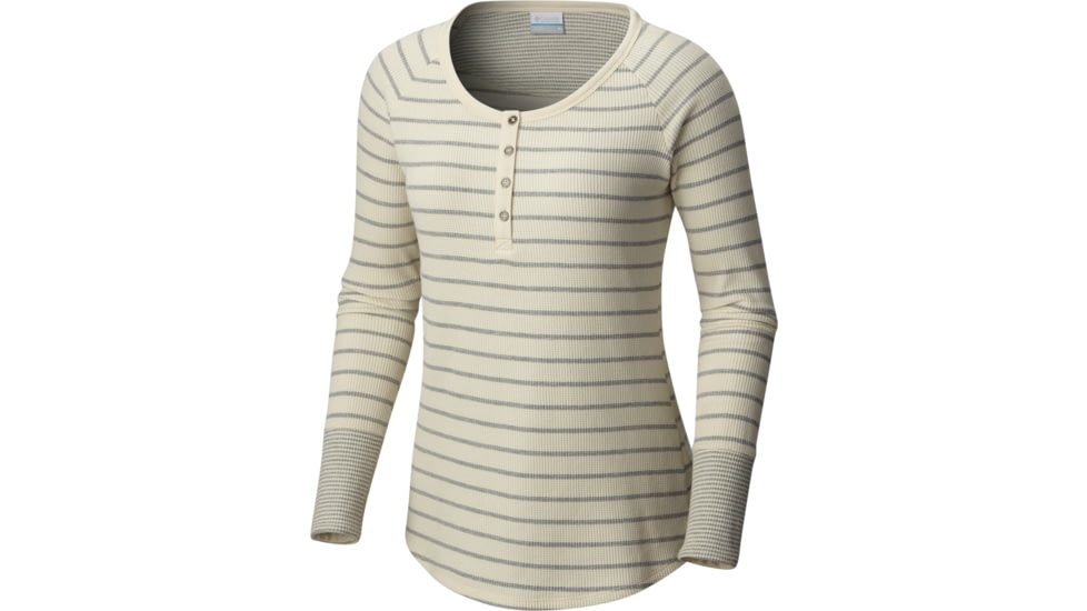 Columbia Along the Gorge Thermal Henley Long Sleeve Top - Women's-Chalk-X-Small