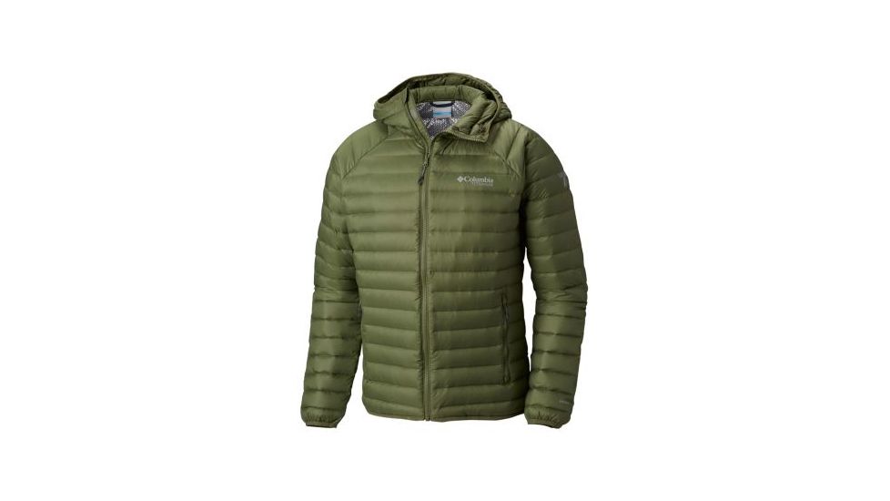 Columbia Alpha Trail Down Hooded Jacket - Mens, Mosstone, Medium, 1823151302-M