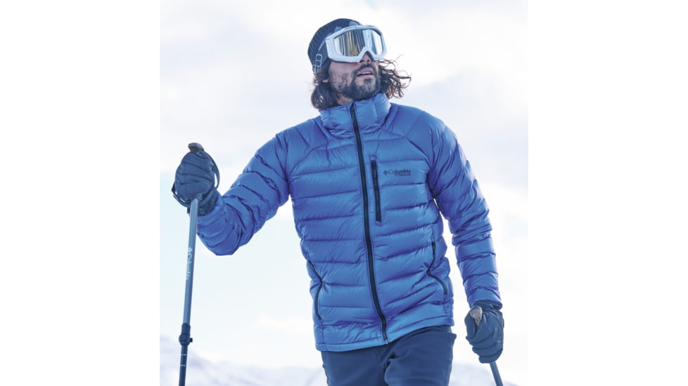 Columbia Arctic Crest Down Jacket - Mens, Mountain Blue, Medium, 2088781433-M