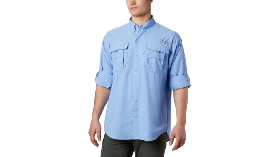 Columbia Bahama II L/S Shirt, White Cap, Extra Small - Mens, 1011621455-XS