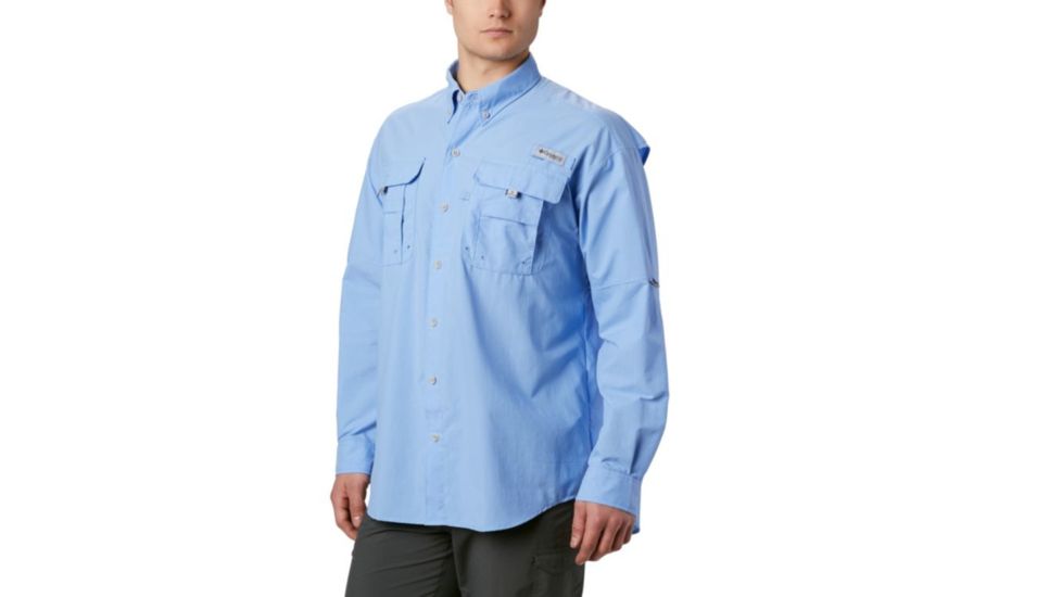 Columbia Bahama II L/S Shirt, White Cap, Extra Small - Mens, 1011621455-XS